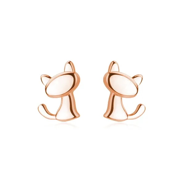 D.K.X S925 Silver Stud Earrings Women's-3