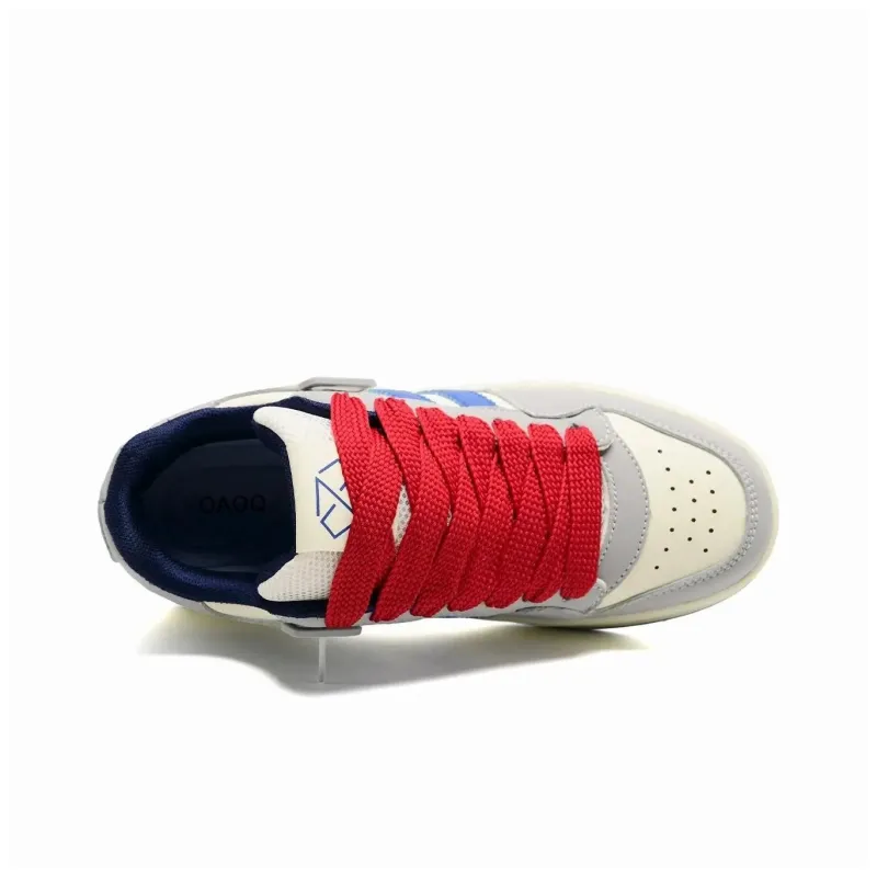 OAOQ Height Increasing Abrasion Resistant Lightweight Breathable Slip Resistant Low Top Skateboard Shoes Unisex-2