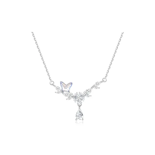 Jodie&Kevin Synthetic Cubic Zirconia Sterling Silver 990 Necklaces Women's
