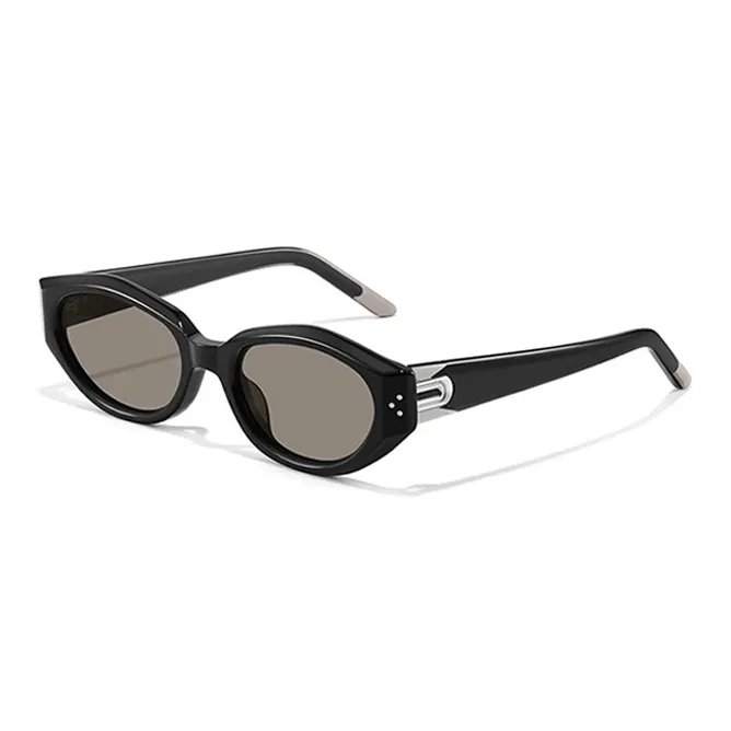 BERTHA Plate Frame Cat Eye Sunglasses Unisex Black-6