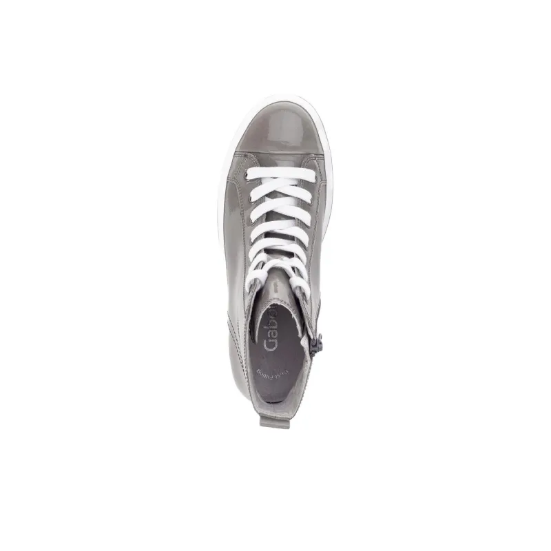 Gabor Fashion High-Top Skateboard Shoes Women's Gray-3