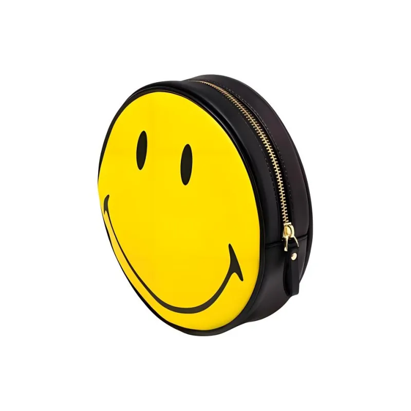 SELETTI SMILEY Collaboration Polyurethane PU With Metal And PU Combination Coin Purse Regular Unisex Yellow-4