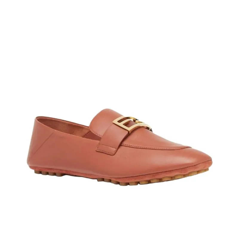 FENDI Baguette Ff Plaque Loafers Women's-2