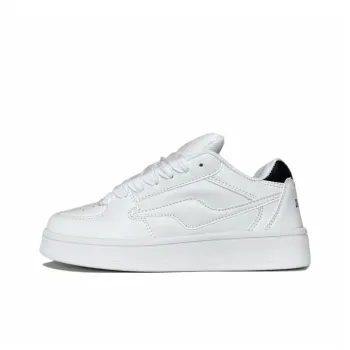 CHERRY&KALIKA Low Top Skateboard Shoes Women's White Black