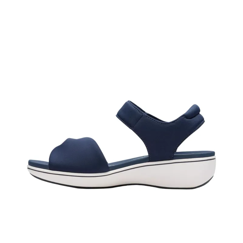 Clarks BreezeRae Sara Strap Sandals 4.5cm Women's Marine Blue-1