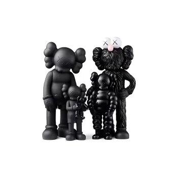 KAWS TOKYO FIRST FAMILY Black Trendy Figures 34cm