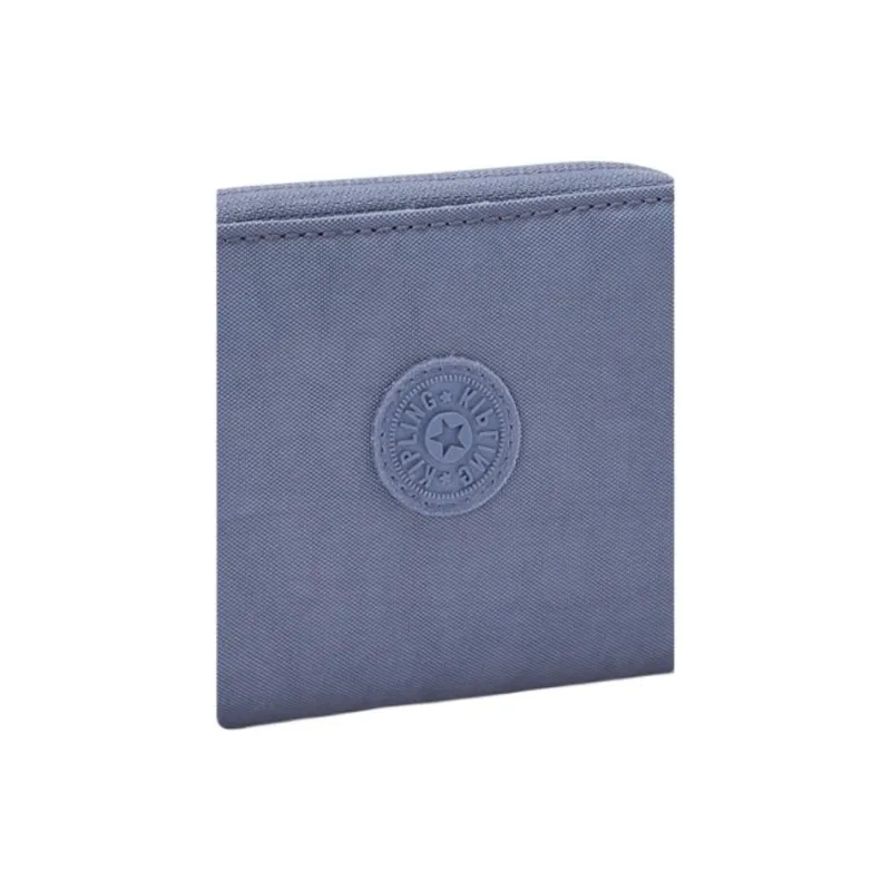 Kipling Polyamide Wallet Mini Unisex Gray Blue Purple/3D Blue Beige Monogram-3