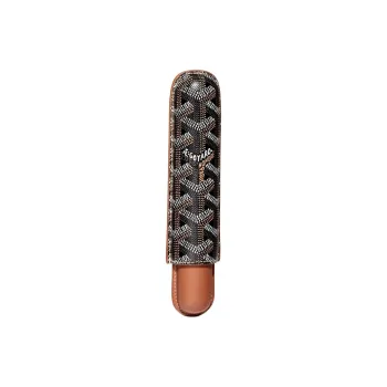 GOYARD Churchill Canvas With Leather Cigar Box Accessories Unisex Tan