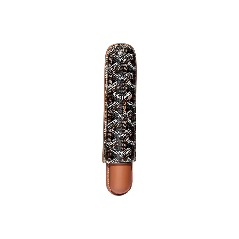GOYARD Churchill Canvas With Leather Cigar Box Accessories Unisex Tan-0