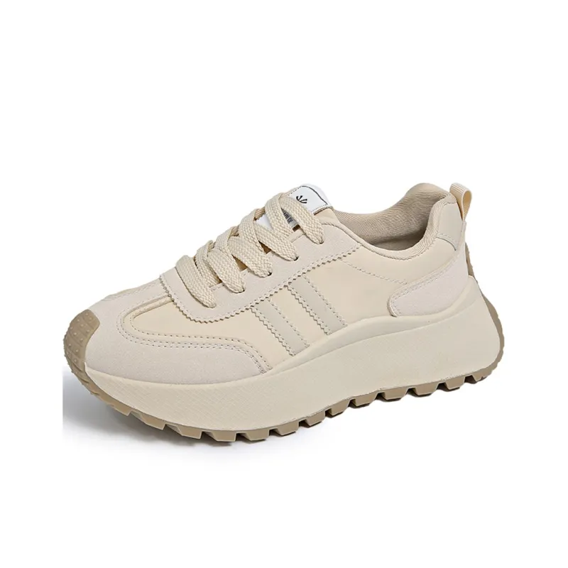 YUZHAOLIN Anti-Slip And Wear-Resistant Height Increasing Low-Top Chunky Sneakers Women's-3