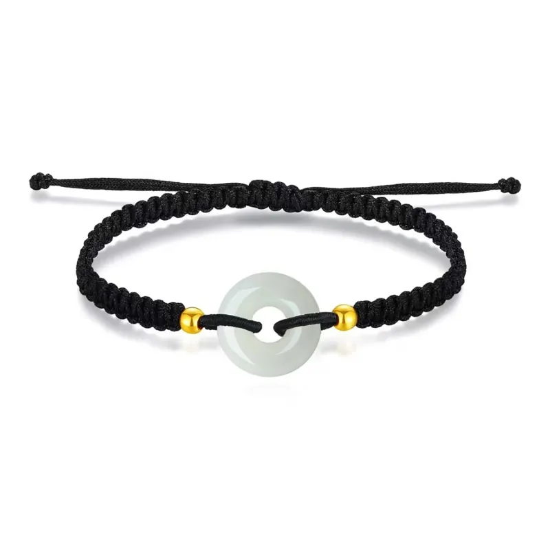 Love Jewelry Hetian Jade Bracelets Pale Greenish White Jade Unisex-1