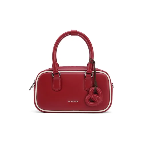 LA FESTIN Cow Leather Boston Bag Crossbody Handbags Small Size Women's Multicolor