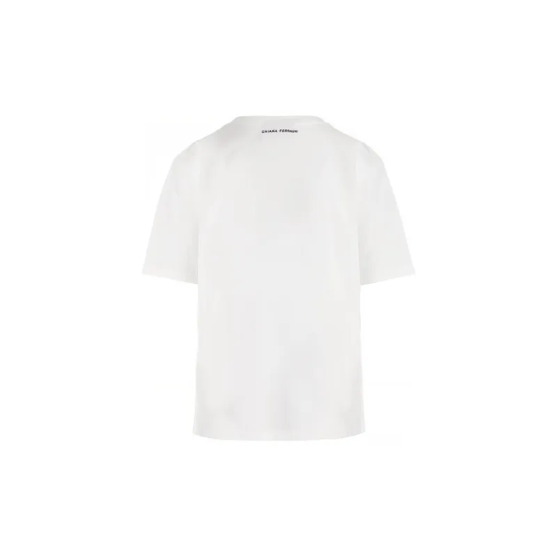 CHIARA FERRAGNI Slogan Printed Straight Hem T Shirt-1