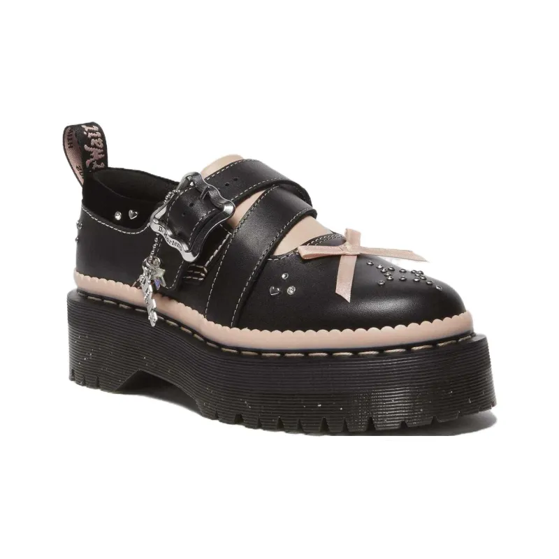 Dr.Martens KEMSLEY Casual Single Shoes Women's Black Pink-1
