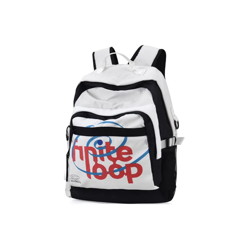 DRACONITE Polyester Student Backpack Backpack Multi-Compartment Backpack Unisex Cerulean White-37