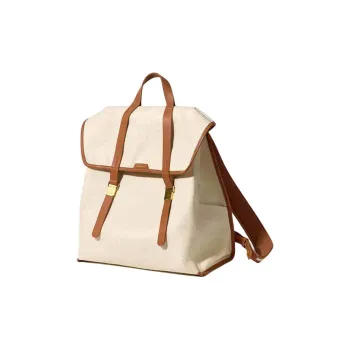 Songmont Canvas Backpack Trumpets Unisex Tea Brown/Denim Blue