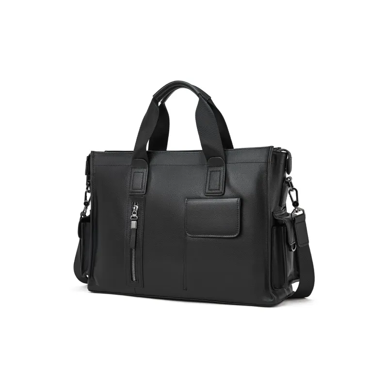 ROBERTA DI CAMERINO Cow Leather Briefcase Tubas Men's Black-1