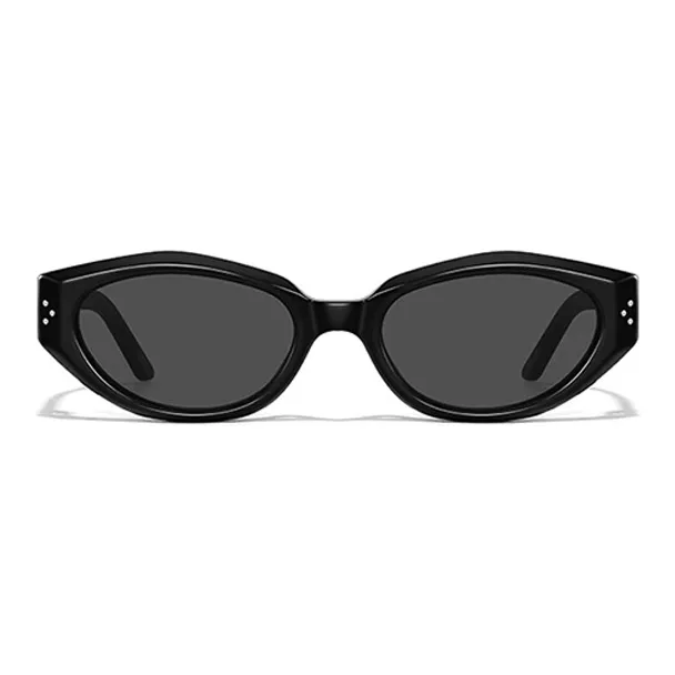 BERTHA Plate Frame Cat Eye Sunglasses Unisex Black-4