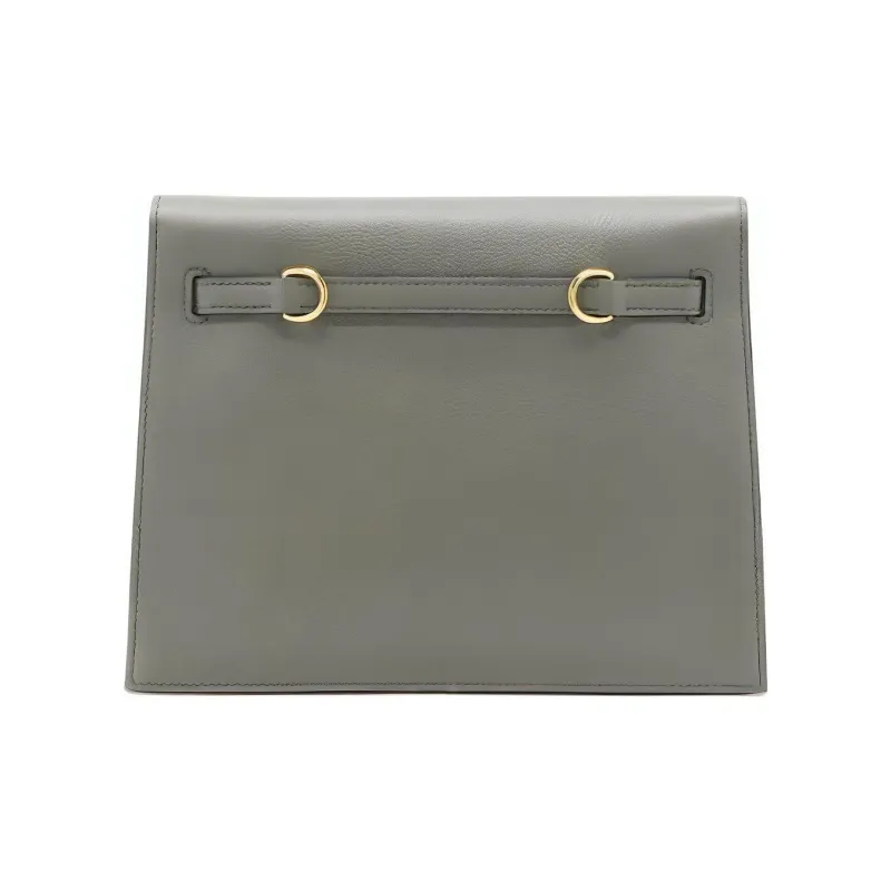 HERMES Kelly Danse Evercolor Calfskin One Shoulder Crossbody Clutches Regular Women's 0L Grismeyer Cumulonimbus Gray-1