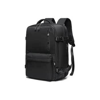 SEPTWOLVES Fabric Backpack Unisex Black