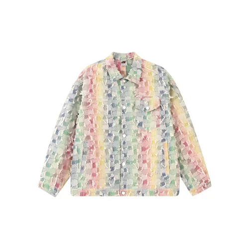 F426 Denim Jacket Unisex Multicolor Flower
