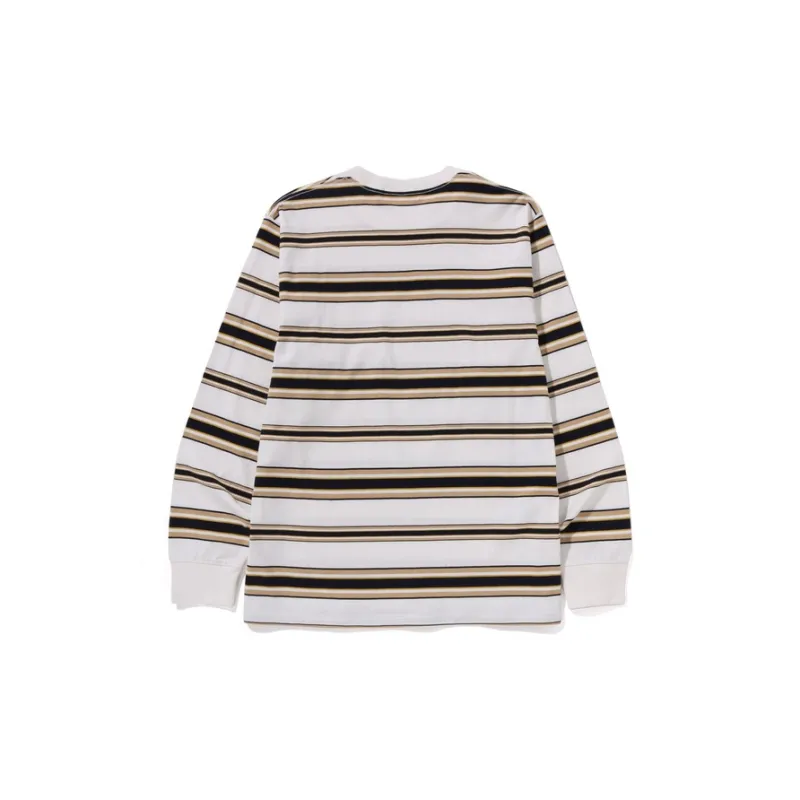 A BATHING APE One Point Stripe L/S Tee-3