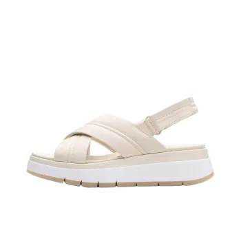 Clarks Tuscan Cross One Strap Sandals 5.5cm Women's Beige