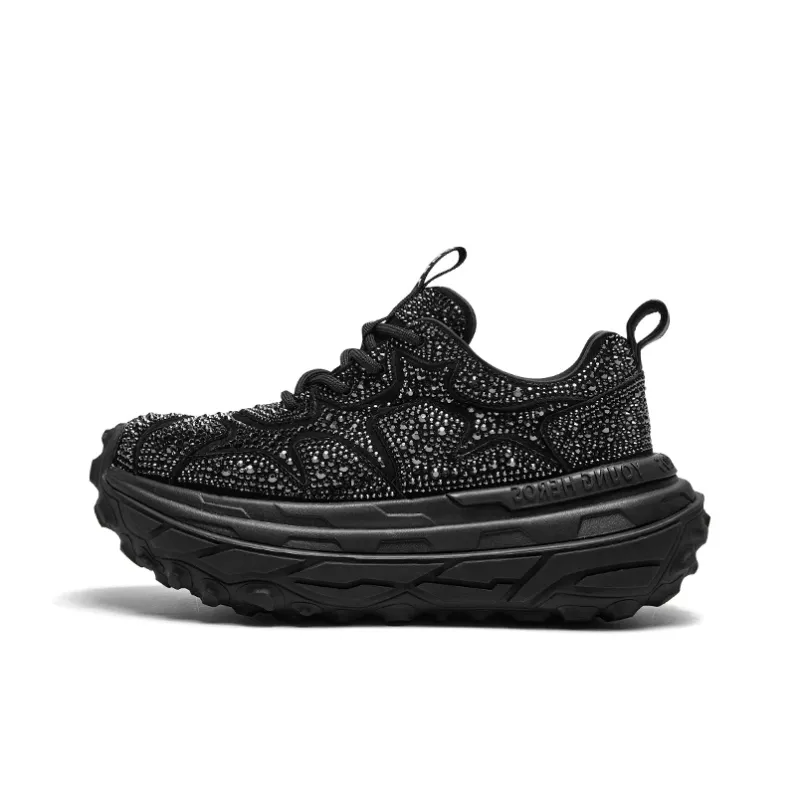 CHERYKALLY Slip-Resistant Breathable Height Increasing Coverage Low-Top Chunky Sneakers Women's-6