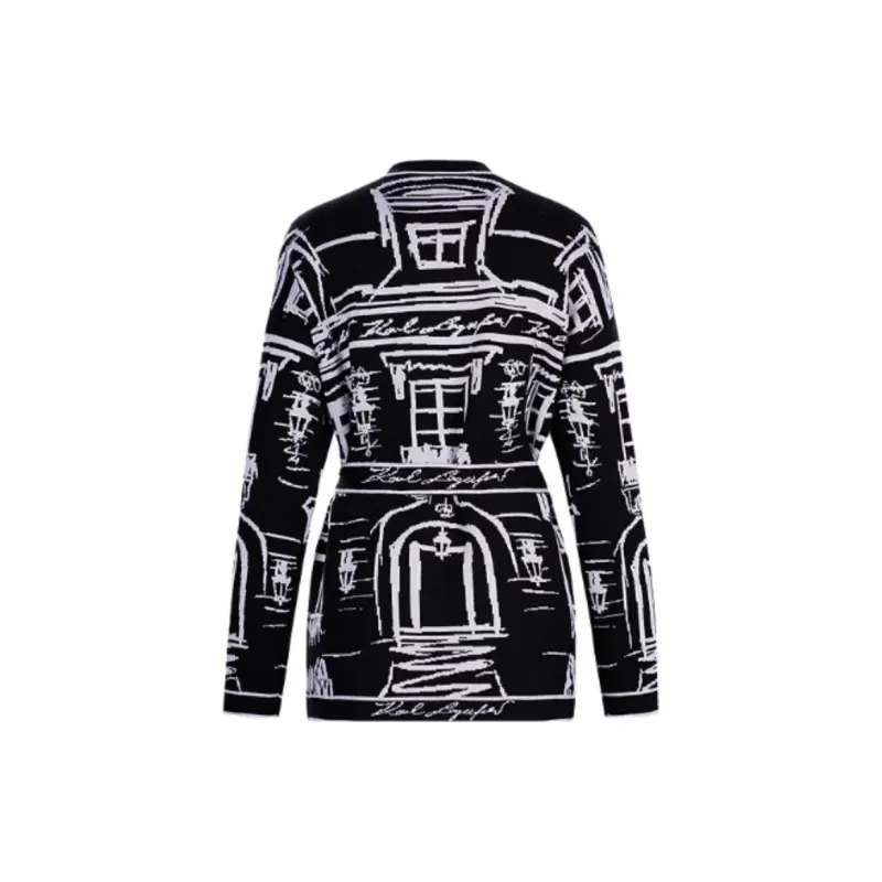 KARL LAGERFELD SS25 Sweater Women's Black White-1