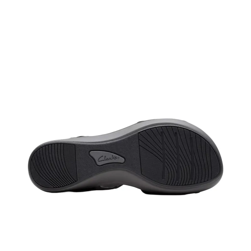 Clarks BreezeRae Sara Strap Sandals 4.5cm Women's Black-5
