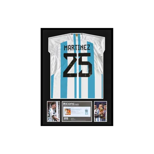 Three For Argentina National Team Samsung Jersey Icons Certificate Framed Outer Frame Approximately 65x85cm Unisex