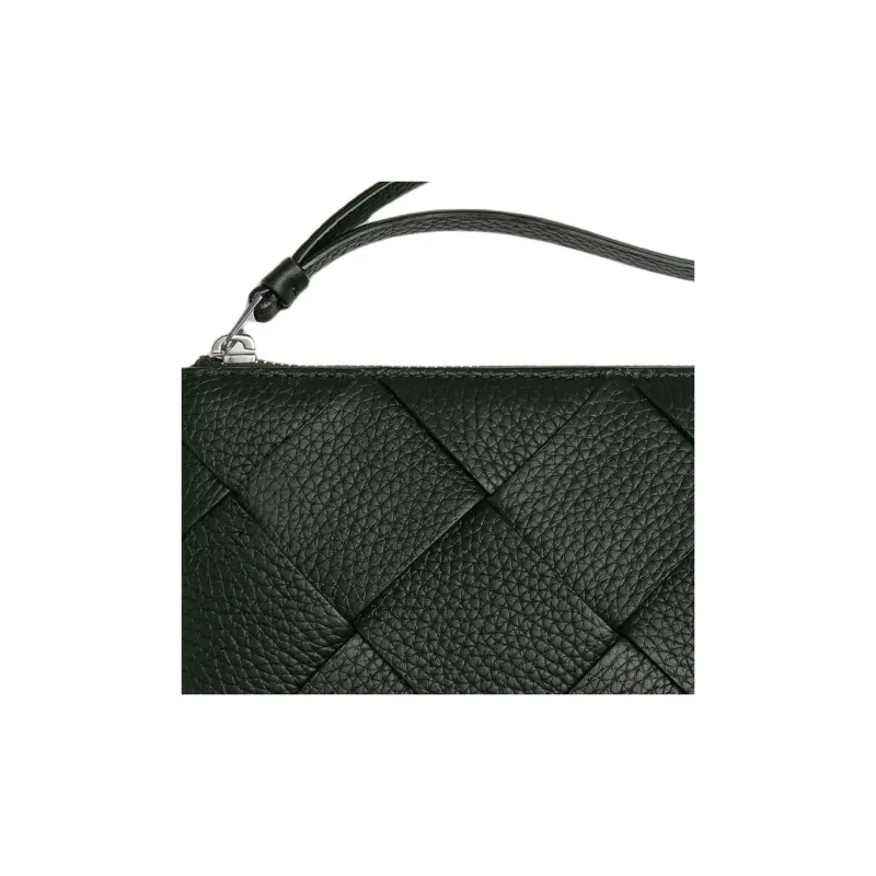 Bottega Veneta Calfskin Clutch Medium Size Men's Dark Green-3
