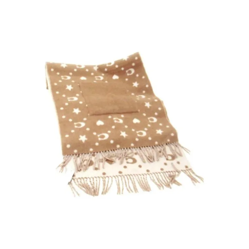 COACH Wool Knit Scarves Women's Taupe-1