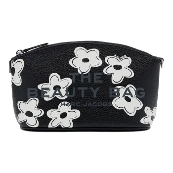 MARC JACOBS Leather Makeup Bag Women's Black