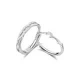 Intertwined Branch Couple Rings[S999 Fine Silver]