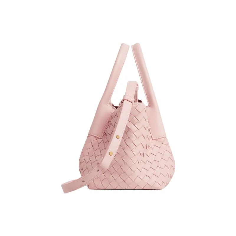 Bottega Veneta Cow Leather Tote Bag, Shopping Bag, Shoulder Bag, Handbag Trumpets Women's Rose Pink-1