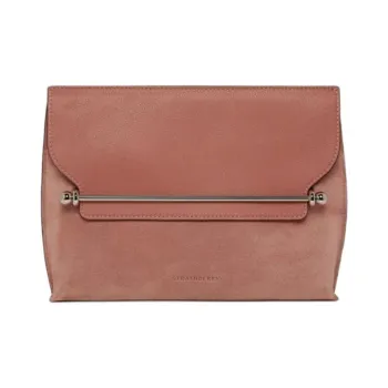 Strathberry Leather Clutches Shoulder Bags Women's Pink