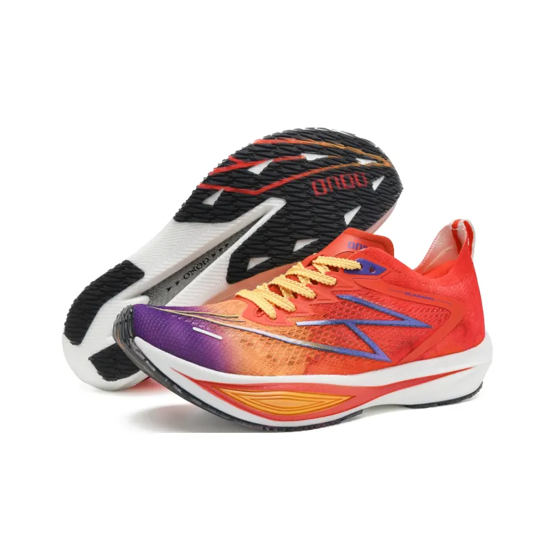 ONOD Low Top Running Shoes Men's Begonia Red-4