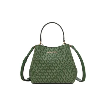 MICHAEL KORS Artificial Leather Bucket Bag, Shoulder Bag, Crossbody Bag, Handbag Trumpets Women's Green