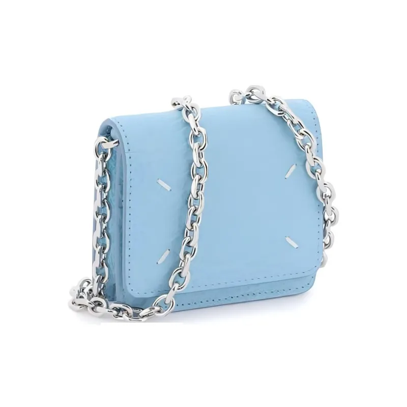 Maison Margiela Grain Calfskin Shoulder Bag, Crossbody Bag, Wallet Women's Blue-1