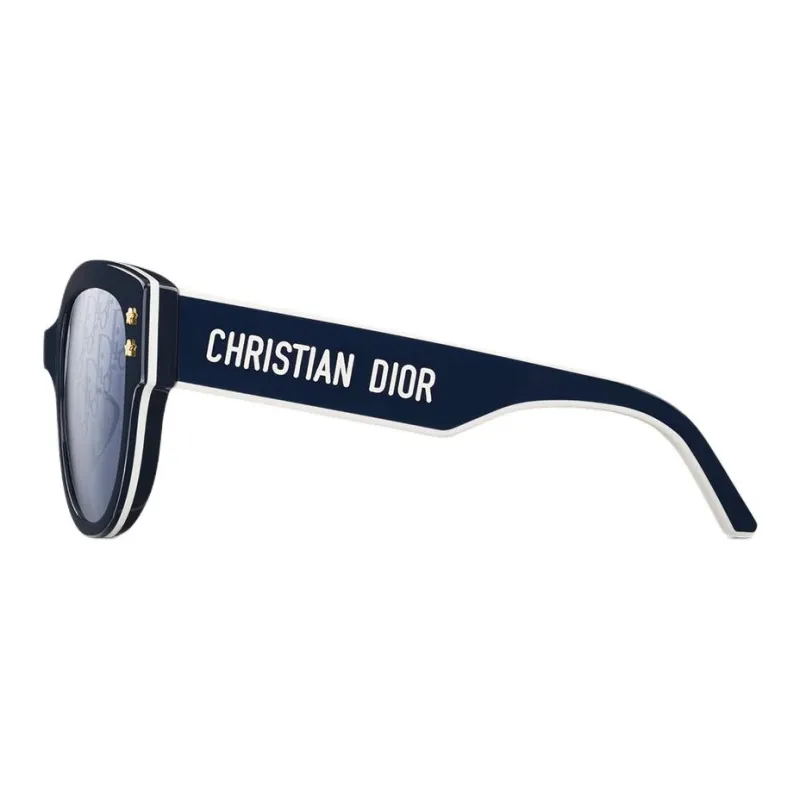 DIOR Acetate Round Sunglasses Women's Marine Blue-2