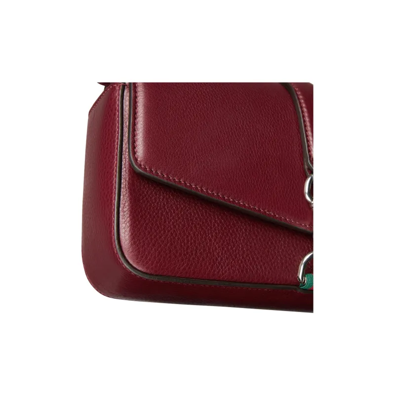 GUCCI Leather Shoulder Bag, Crossbody Bag, Handbag Trumpets Women's Ancora Red-5