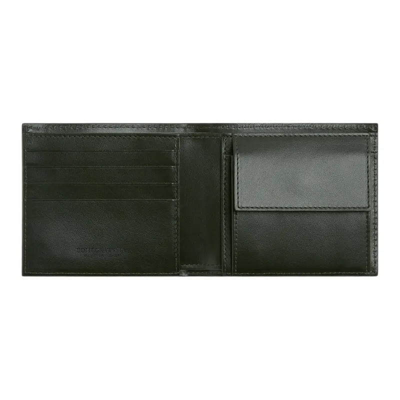Bottega Veneta Calfskin Wallet Men's Dark Green-2