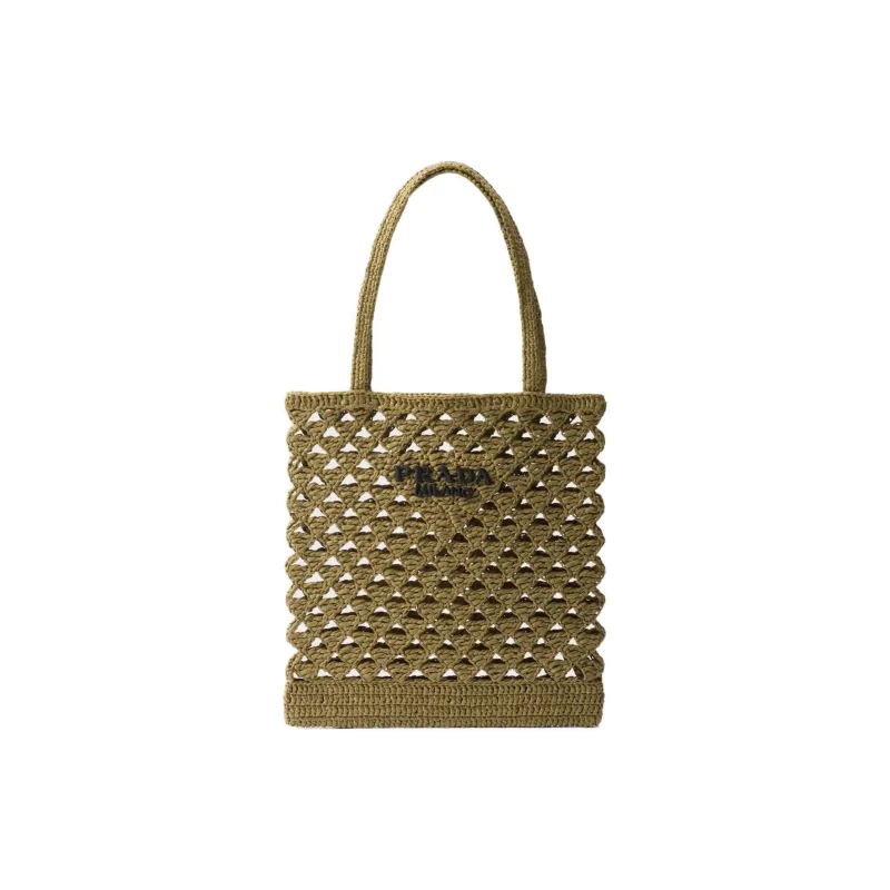 PRADA Viscose Handbag Women's Olive Green-0