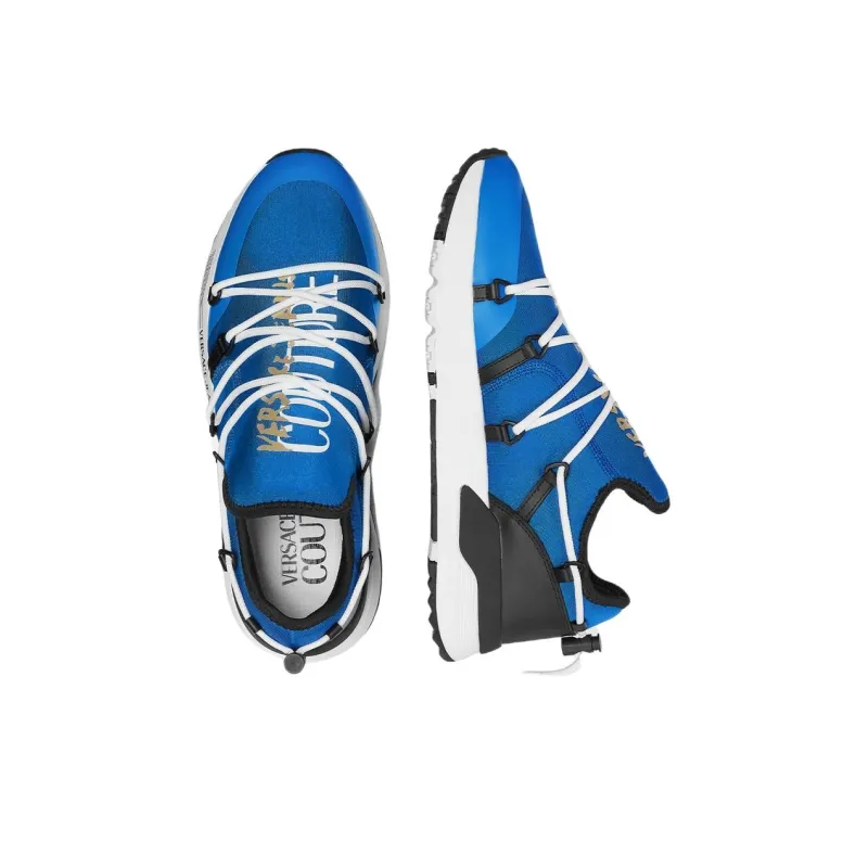 VERSACE JEANS COUTURE Dynamic Low Top Casual Shoes Men's Blue-3