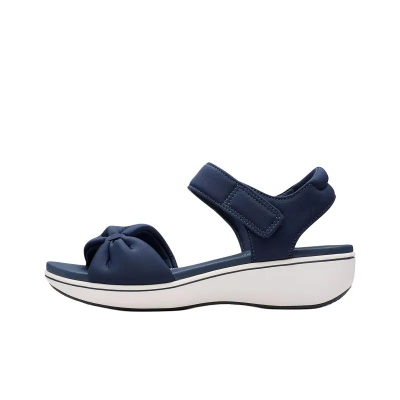 Clarks BreezeRae Sara Strap Sandals 4.5cm Women's Marine Blue-0