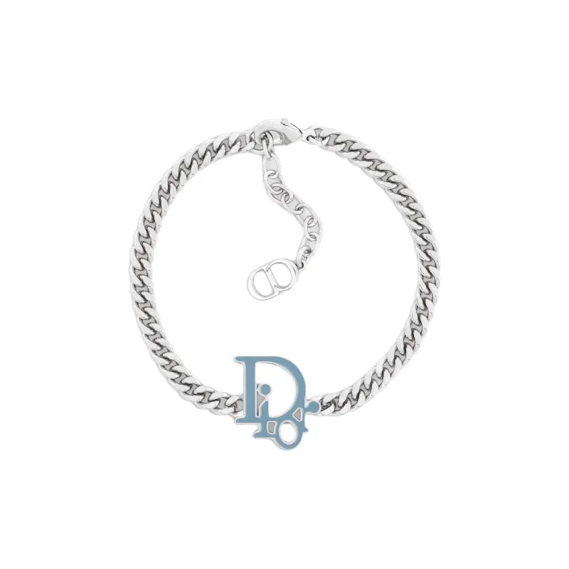 DIOR Brass Resin Bracelets Unisex Silver-0