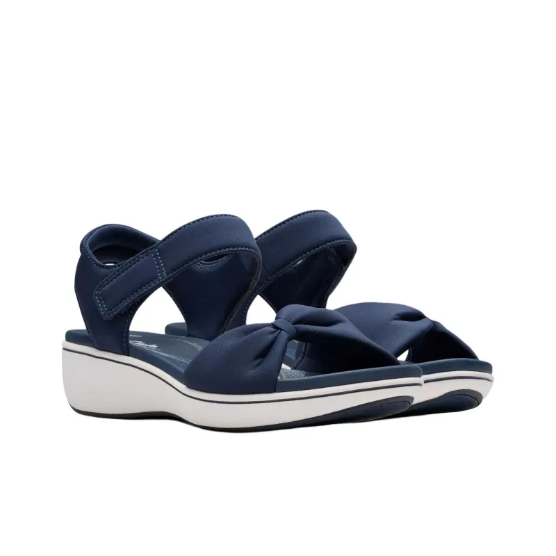 Clarks BreezeRae Sara Strap Sandals 4.5cm Women's Marine Blue-2