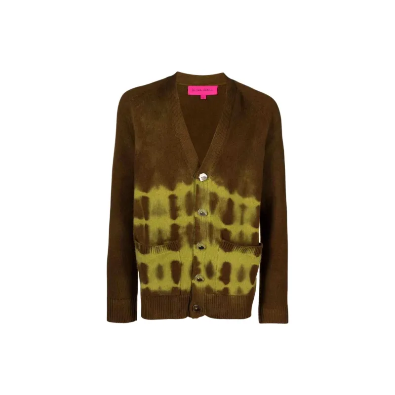 The Elder Statesman Tie dye Print Cashmere Cardigan-0