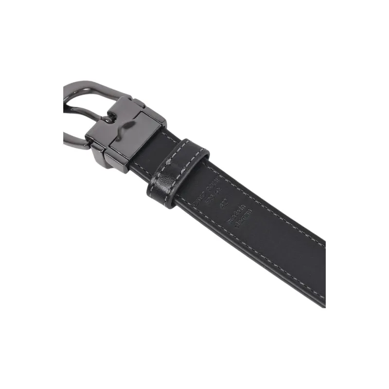 COACH Coated Canvas Leather Belts Unisex Black 2.5CM-3